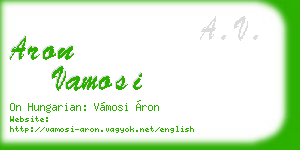 aron vamosi business card