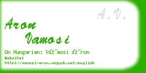 aron vamosi business card